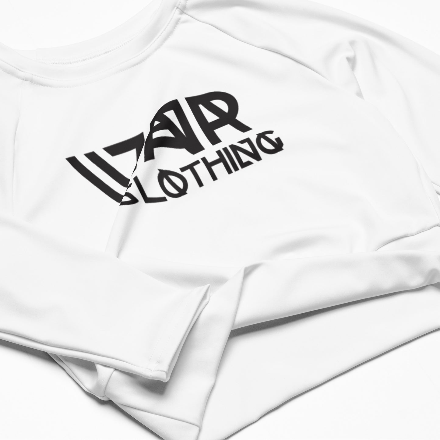 Recycled long-sleeve crop top