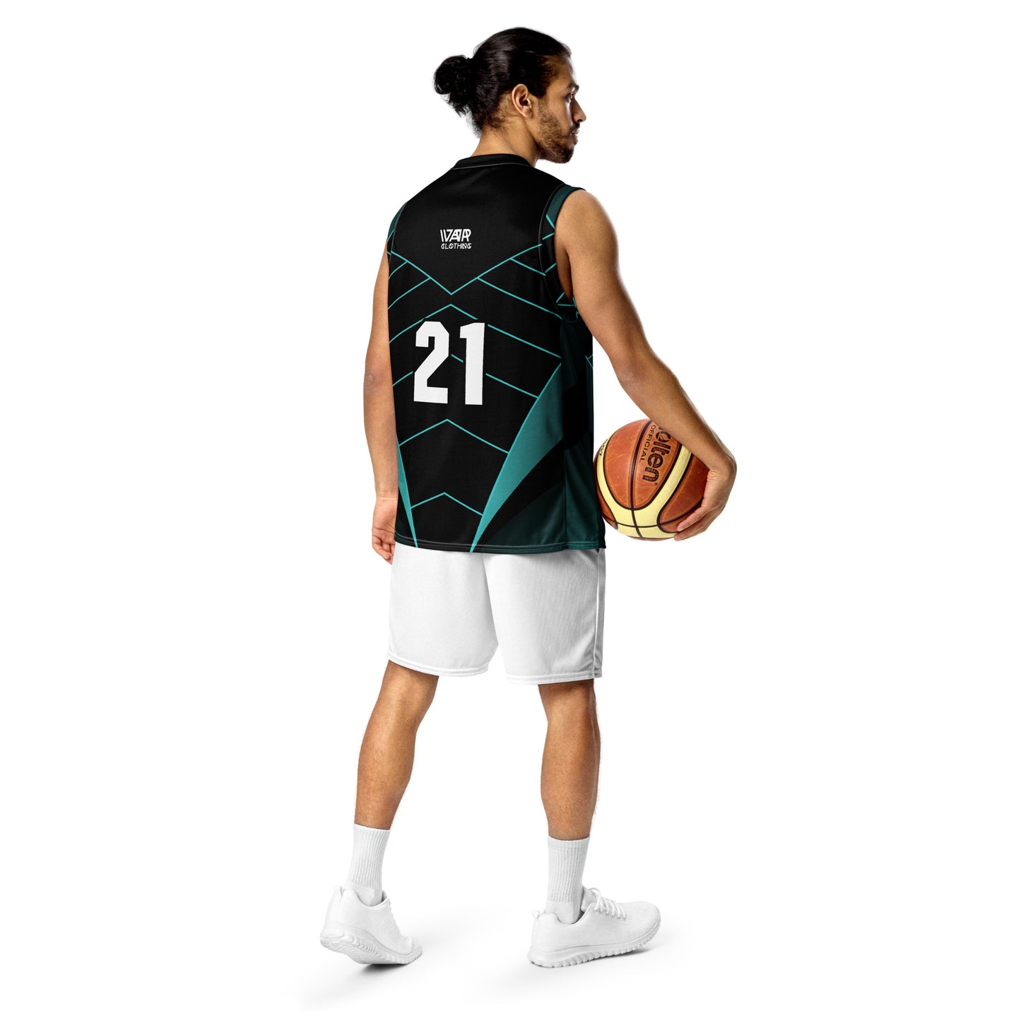 Recycled unisex skull basketball jersey