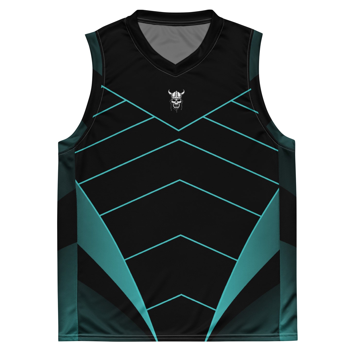 Recycled unisex skull basketball jersey