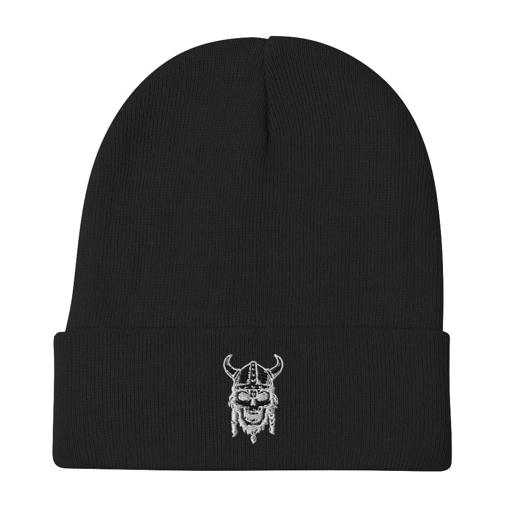 Skull Embroidered Beanie