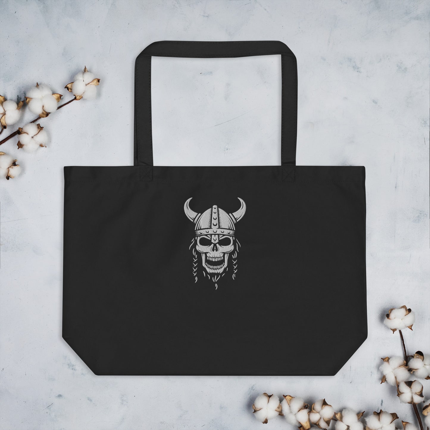 Large organic tote bag (skull logo)