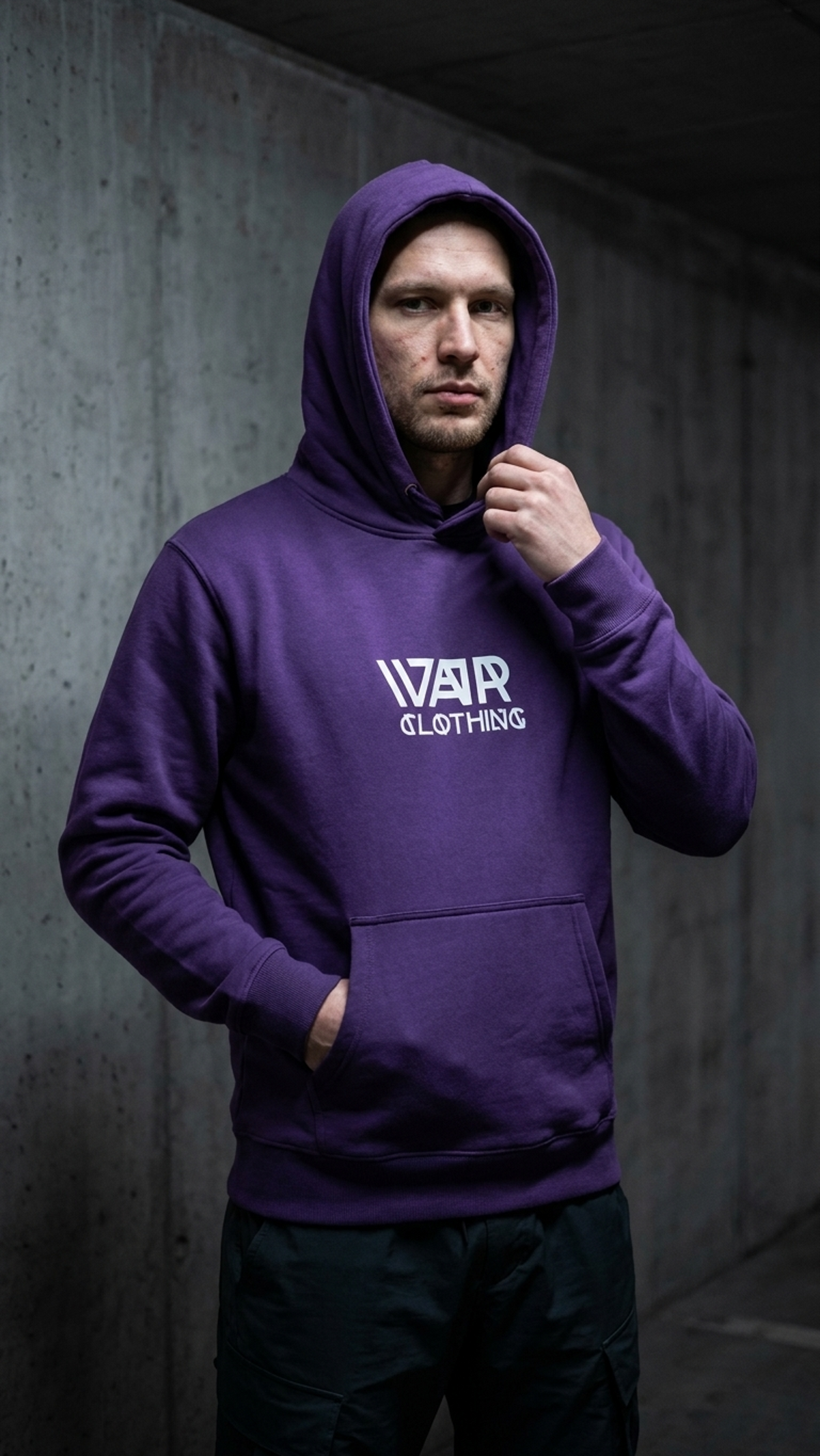 Unisex Hoodie with skull back print, Detail 3