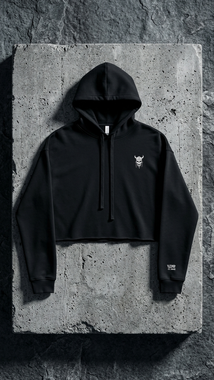 IVAR Runic Skull Cropped Hoodie