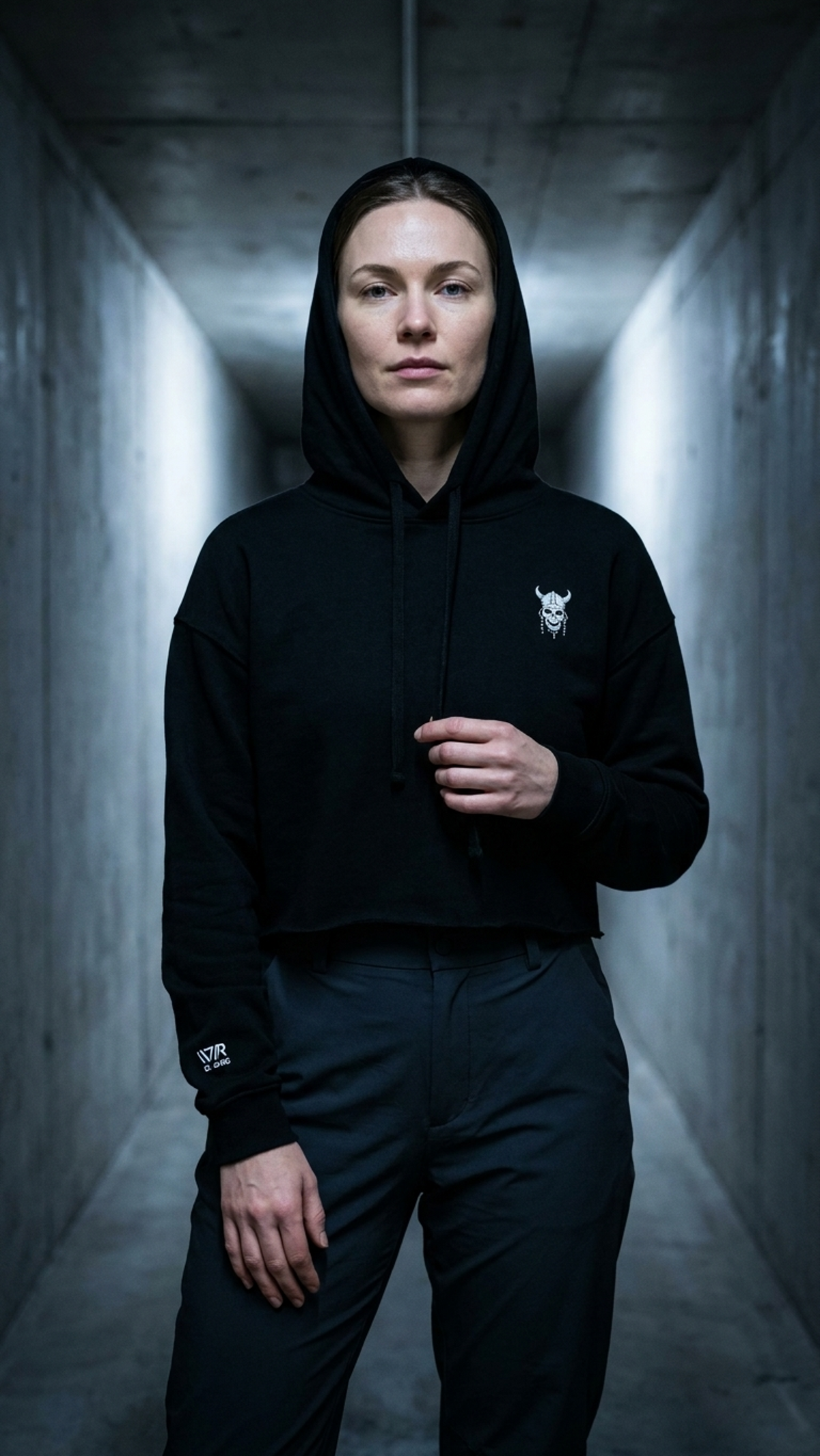IVAR Runic Skull Cropped Hoodie, Detail